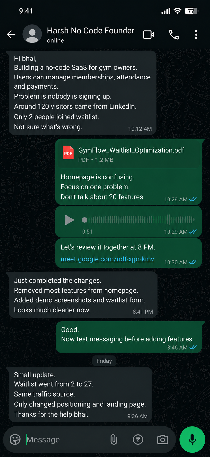 WhatsApp conversation 3