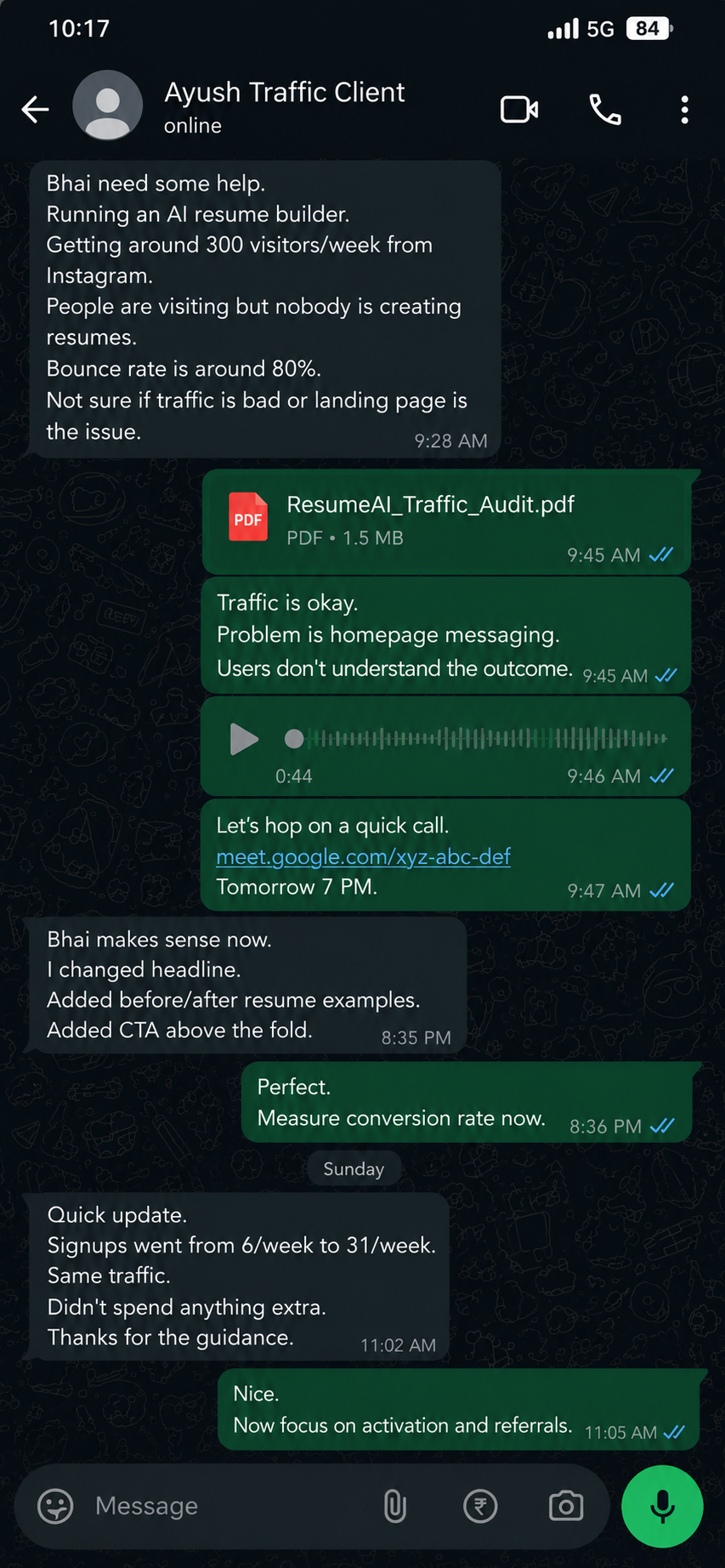 WhatsApp conversation 4